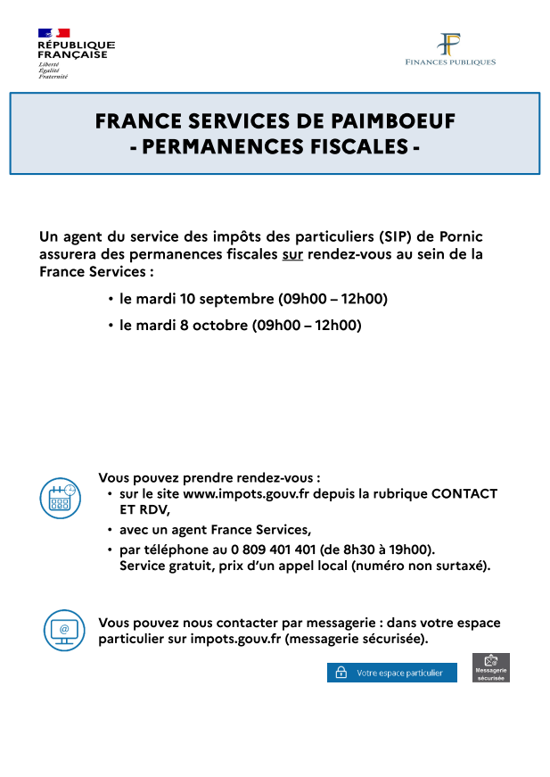permanences fiscales Paimboeuf