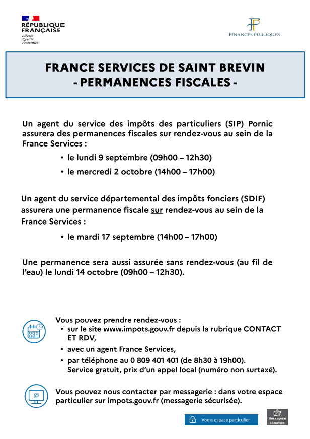 permanences fiscales St Brévin
